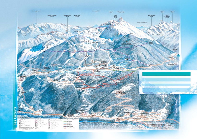 Piste map for La Tania